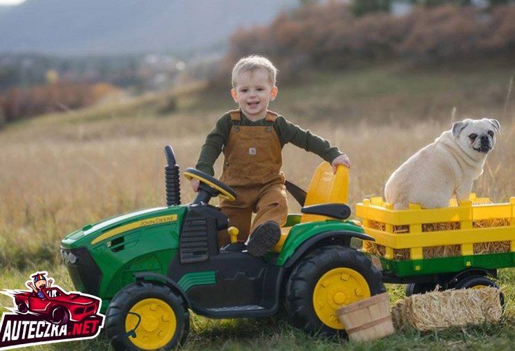 Traktor Na akumulator Peg Perego John Deere Power Pull z Przyczepą
