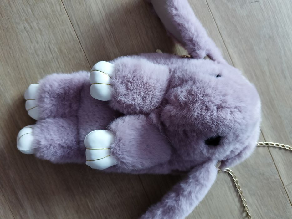 Królik pluszowy torebka plecak na łańcuszku
