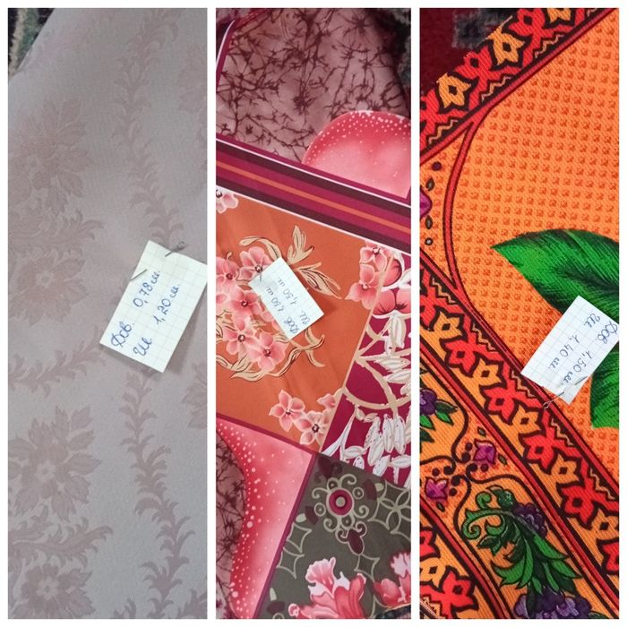 Відрізи тканин, великі.