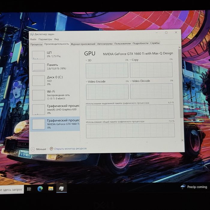 Ігровий ноутбук Gtx 1660Ti 6Gb, Core i5, 512Gb