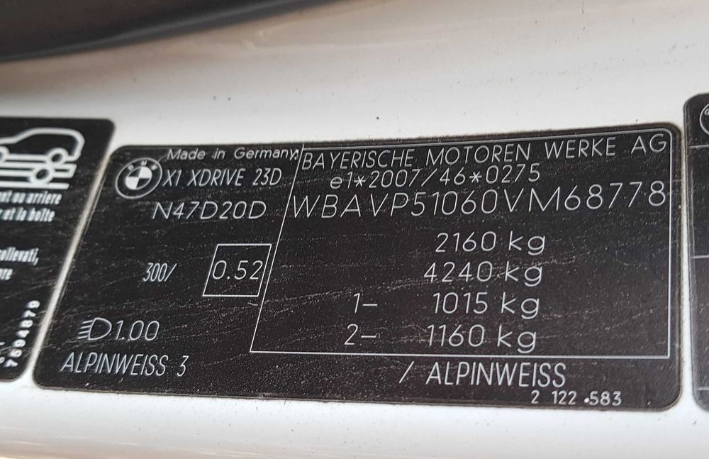 BMW X1 E84 / 2.0D 204km / 2010r. / X-drive / na części