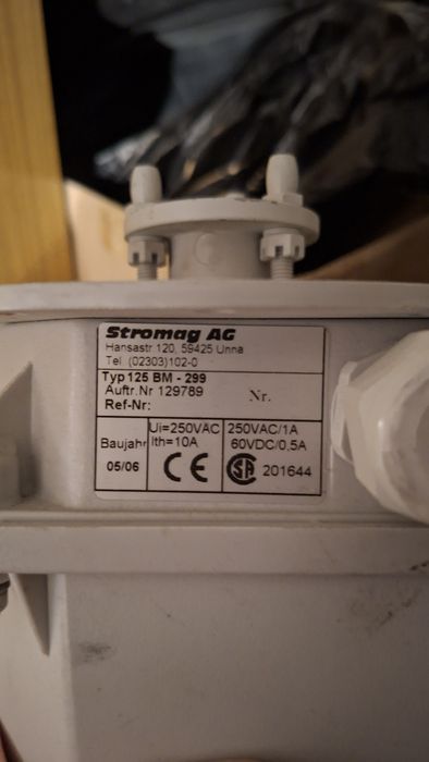 NOWY wyłącznik krańcowy Stromag Typ 125 BM – 299