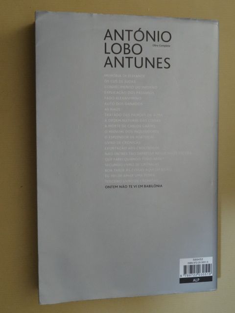 Ontem Não Te Vi Em Babilónia de António Lobo Antunes - 1ª Edição