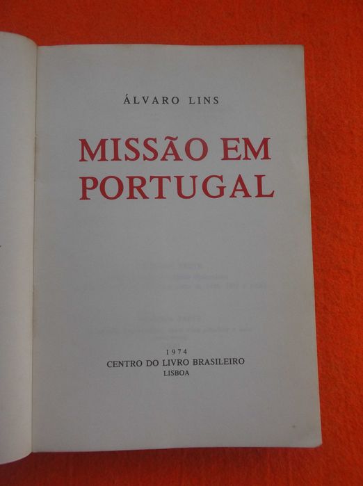 Missão em Portugal – Alvaro Lins