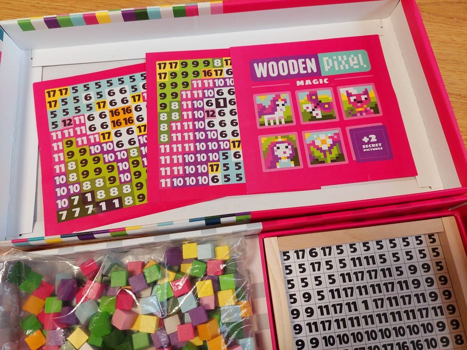 4+ Cubika Wooden Pixel Magic drewniana mozaika układanka