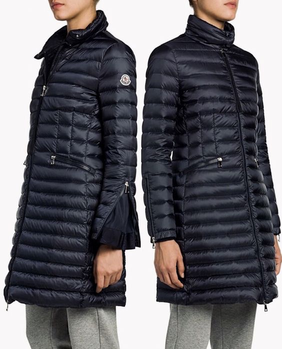 Moncler подовжений жіночий стильний демісезонний пуховик пальто XS-S