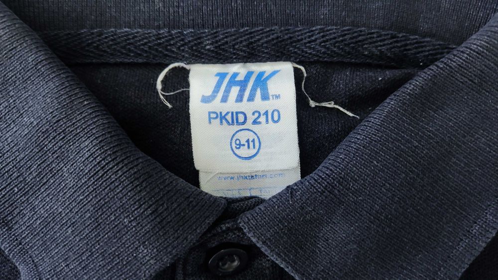 134 140 POLO T-shirt granatowy 146 kołnierzyk Bluzka MUNDUREK do szkoł