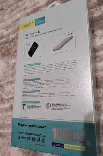 Повербанк 10000 mAh швидка зарядка, полімерний