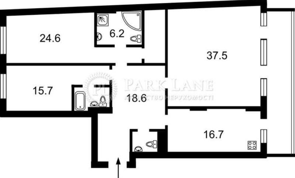 Продаж 3-кімн., 133м2 ЖК Crystal Park з видом на парк, Шевченківський
