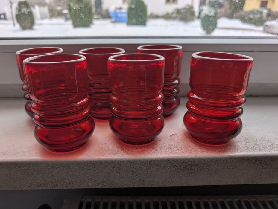 Zestaw 6 szklanek, Huta Barbara, proj. L. Pijaczewska