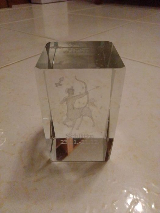 Decoração 3D Sagitário em vidro