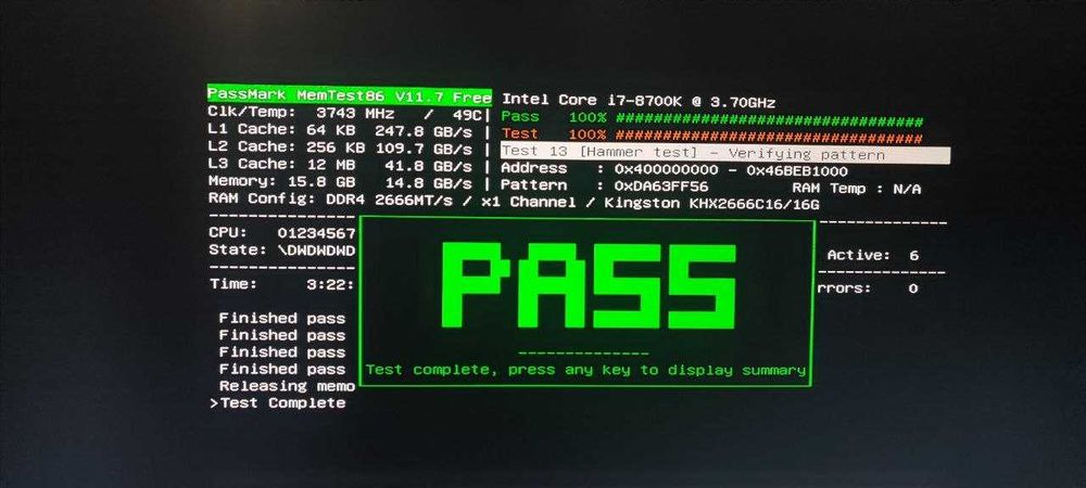 DDR4 16GB Kingston HyperX Fury 2666MHz