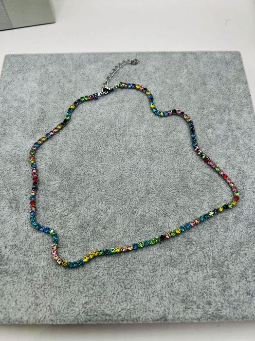 Colar Riviera 3mm em Aço Inoxidável – Banho Ouro 18k