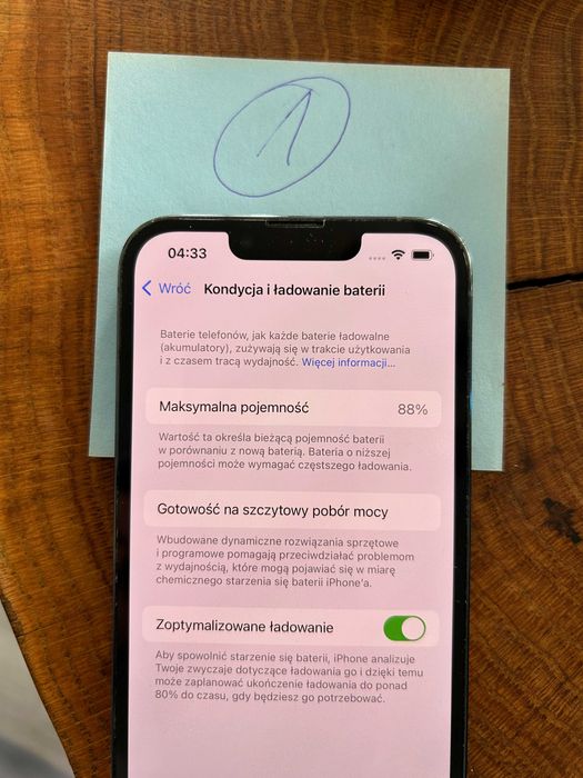 iPhone 13 Pro, srebrny używany, bateria 88%