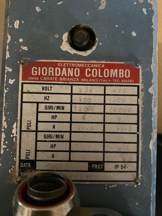 Шпиндель для чпу Giordano Colombo