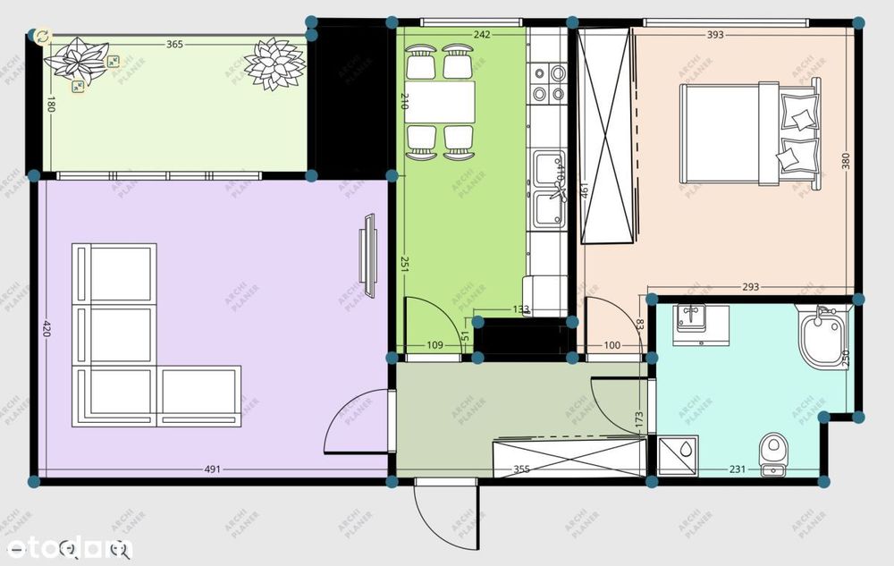 Metro Gdański | 58,8 m² | 2 pokoje/balkon/garaż