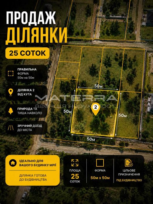 Дзвінкове продаж 25 соток Забудова біля комплекса DOGODA!
