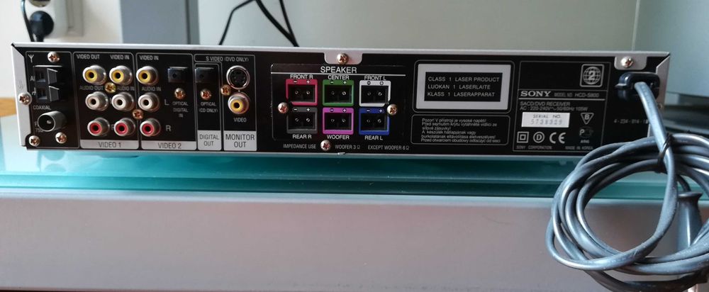 TV SONY, leitor de DVD e sistema de som Sony Speaker System ss-rs550