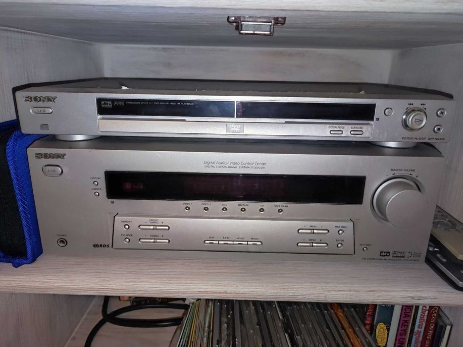 aparelhagem, leitor DVD e colunas