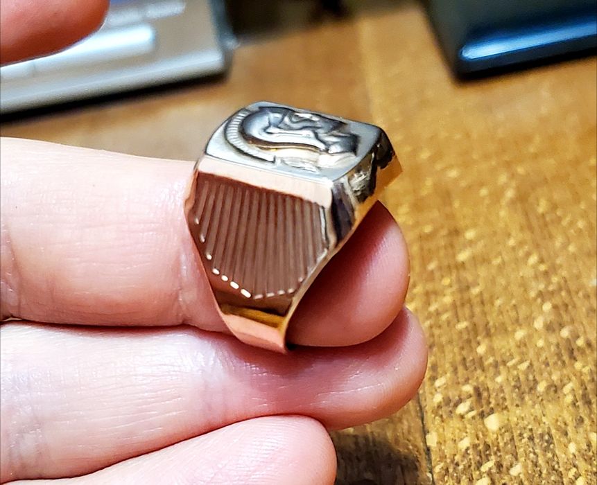 Печатка,кольцо,перстень размер 21 в золотом цвете времён ссср