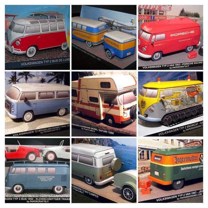 Колекція паперового моделювання VW T1