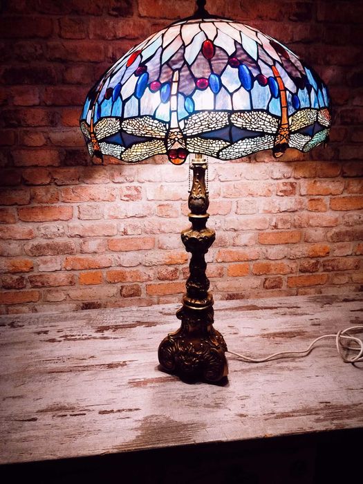 witrażowa lampa Tiffany wys. 86 cm- WAŻKI
