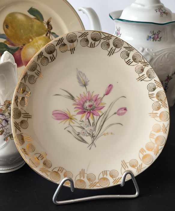 Konfiturówki piękna stara porcelana 1+6 ekri