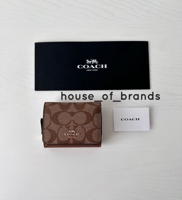 COACH Trifold Wallet Подарок Женский кошелек жіночий гаманець коач