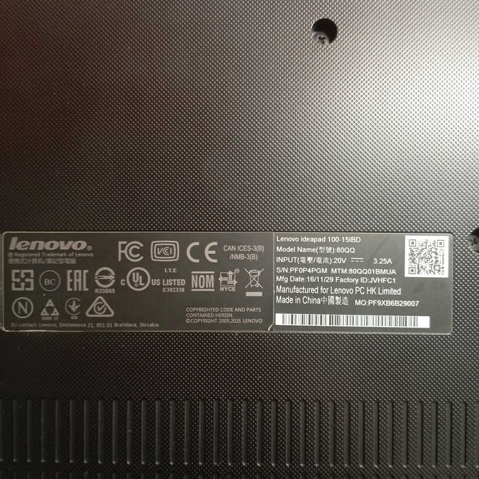 Ноутбук Lenovo Ideapad 100-15IBD