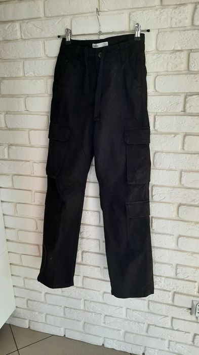 Spodnie cargo streight bershka xxs 32