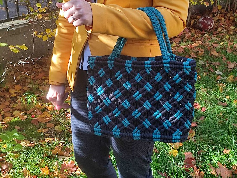 Torebka makramowa, makrama, boho 2