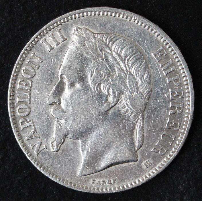 монета 5 франков 1868 года