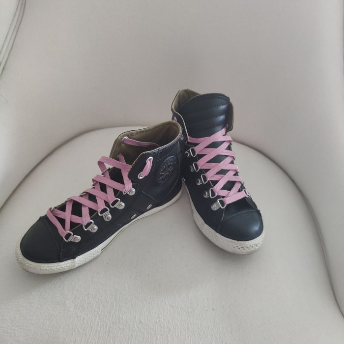 Ténis sapatilhas - All Star - pele preta - casual - 35