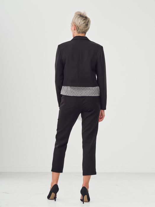 Li parie spodnie garniturowe capri 7/8 eleganckie czarne L 40