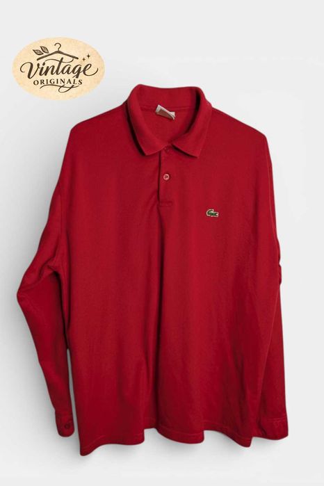 Lacoste koszulka polo longsleeve czerwona rozm. XXL