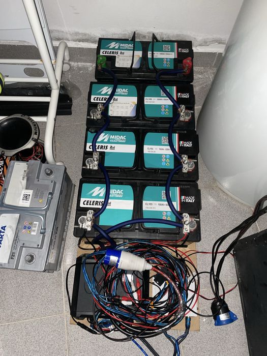 4x baterias italianas MIDAC 100 amperes 12v