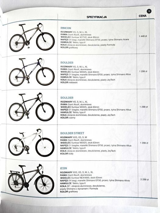 Katalog rowerów GIANT 2010