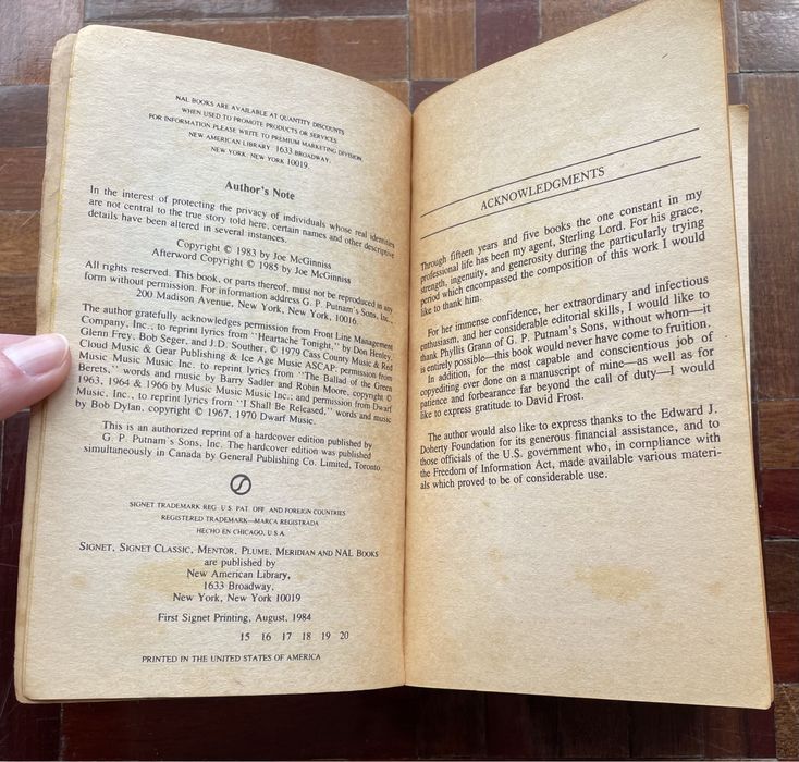 Livro: "Fatal Vision", de Joe McGinniss