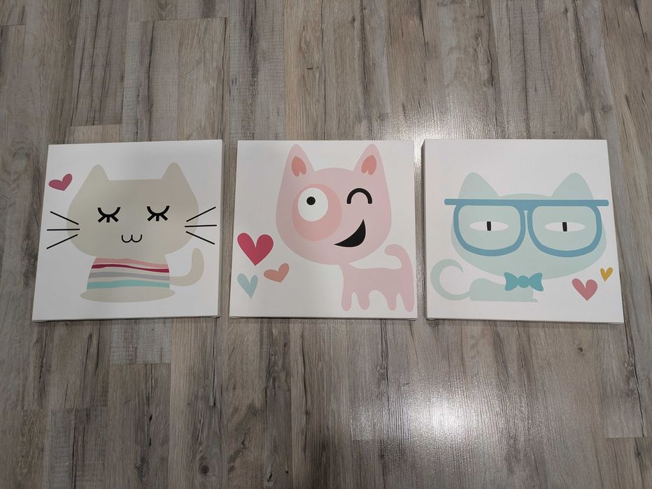 Obrazki dziecięce kot obraz płótno