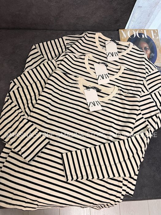 Тільник тельняшка лонг у смужку Zara S, L