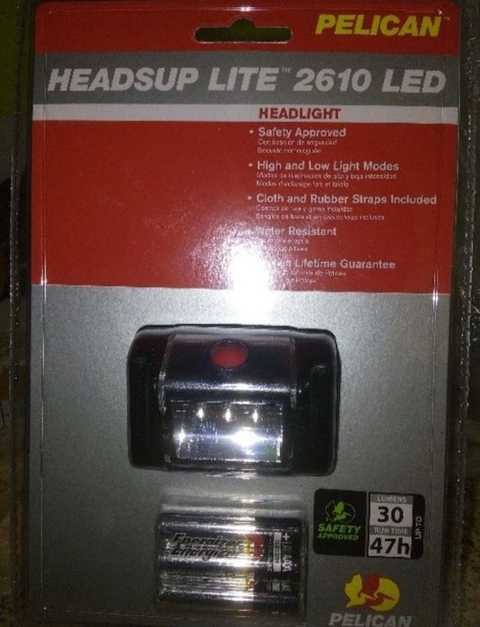 Налобный фонарь Pelican headsup Lite 2610 LED светодиодный