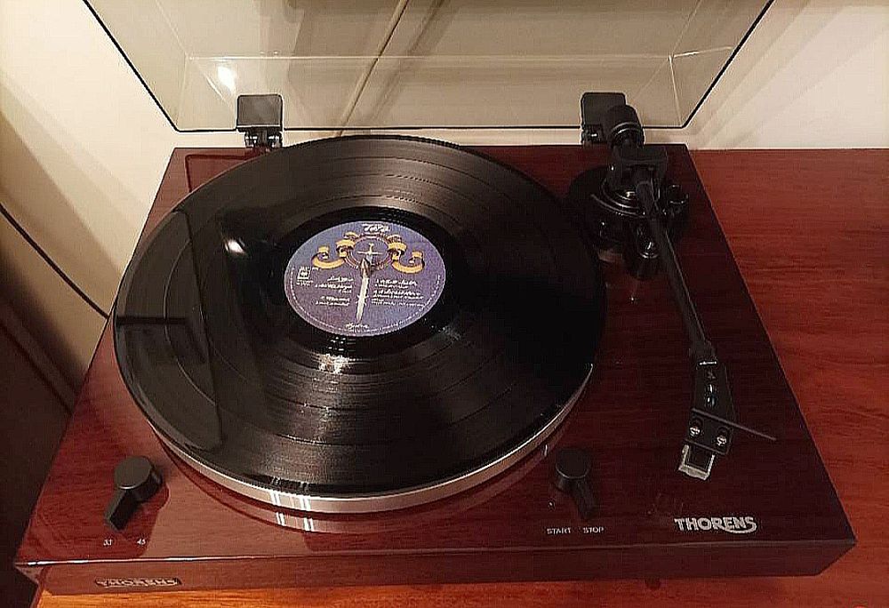 Gramofon THORENS TD 202 Fornir ORZECH połysk + karton OKAZJA