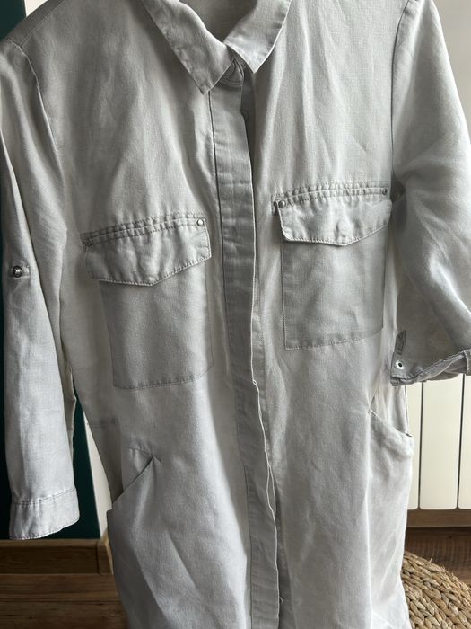 Szara sukienka Mango M szmizjerka