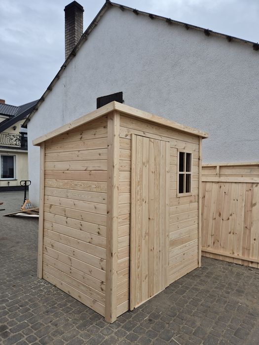 Domek drewniany z dachem jednospadowym 2x2m