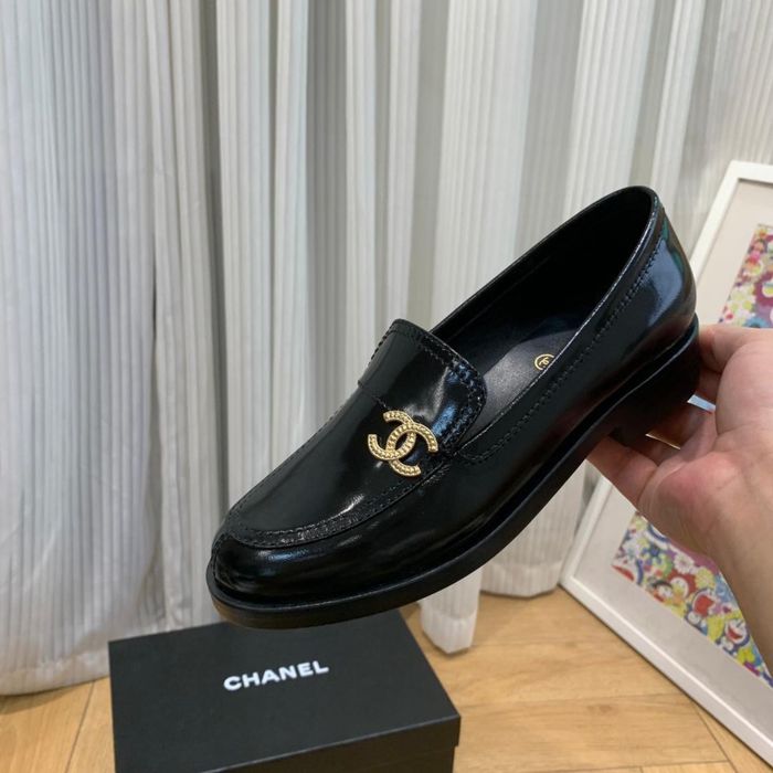 Mokasyny Chanel black leather
