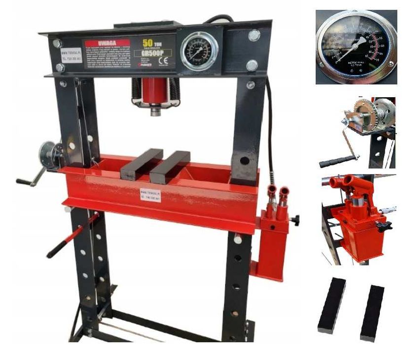 Prasa Hydrauliczna 50T Hydrauliczna Grubber solidna wolny 2 biegi