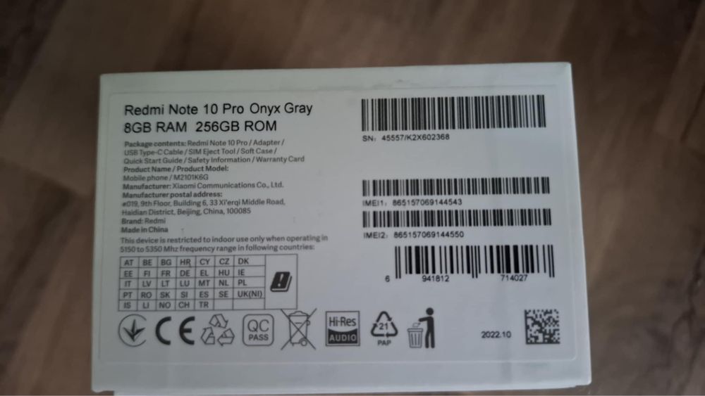 Redmi note 10 pro 256 GB