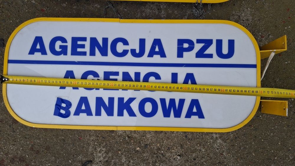 Baner reklamowy, solidny, aluminiowy, podświetlenie , sprawny.