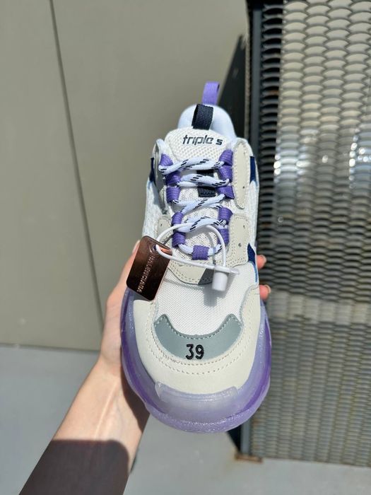 Buty Balenciaga Triple S clear sole violet