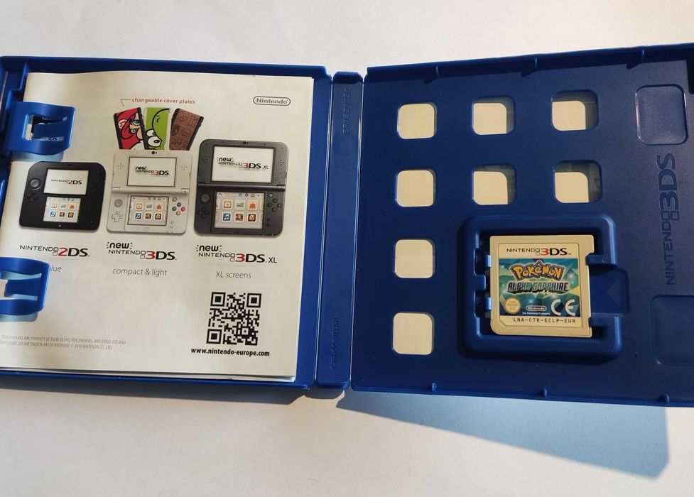 Pokémon Alpha Saphire jogo completo + manual